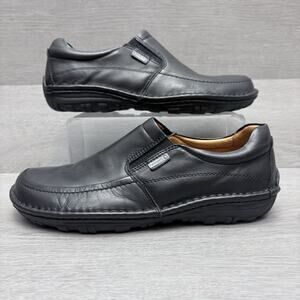 Pikolinos NAVARRA Moccasin Black Leather Elastic Closure Loafer EU 42 US 8.5